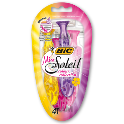 BIC Razors - Miss Soleil Colour Collection 4's (x10)