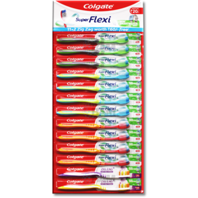 Colgate Toothbrushes - Super Flexi Hanging Pack (x24)