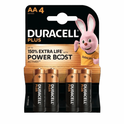 Duracell MN1500B4 'AA' Power Boost 4pk (x20)