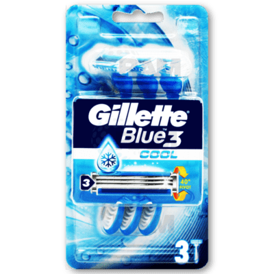 Gillette Blue 3 Cool Disp Razors 3's (AR) (x6)