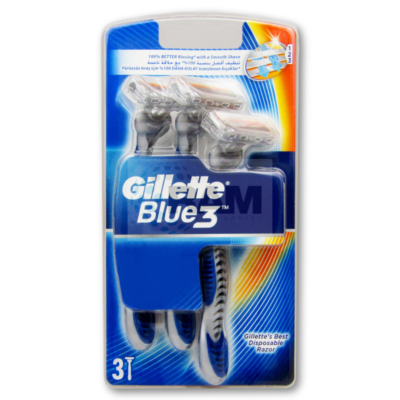 Gillette Blue 3 Disposable Razors 3's (x12)