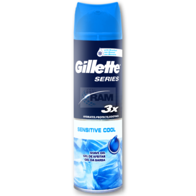 Gillette Series Shaving Gel - Sensitive Cooling 200ml (x6)