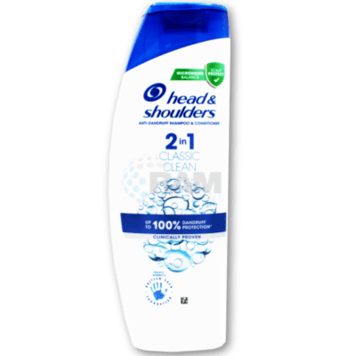 Head & Shoulders Shampoo - Classic Clean 2in1 (UK) 400ml (x6)