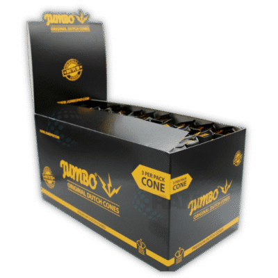 Jumbo King Size Slim Dutch Cones - Premium Black 3pk (x32)