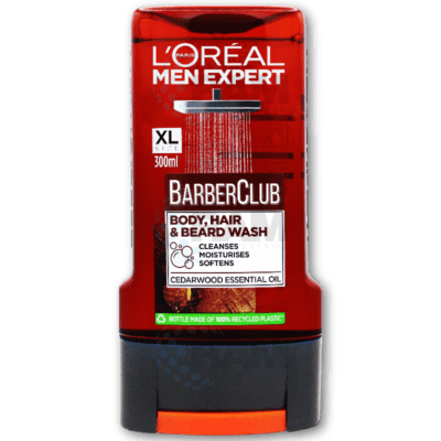 L'Oreal Men Expert Shower Gel - Barber Club 300ml (x6)