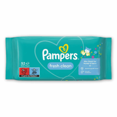 Pampers Baby Wipes 52's - Fresh Clean (x12)