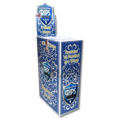 Rips Hemp Wraps 4's - No.1 Blueberry (x15)