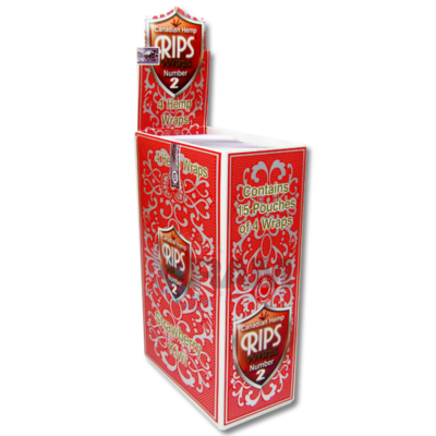 Rips Hemp Wraps 4's - No.2 Strawberry Kiwi (x15)