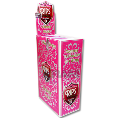Rips Hemp Wraps 4's - No.3 Bubblegum (x15)