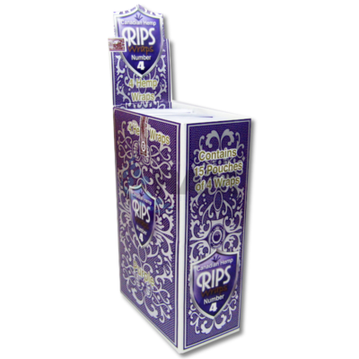 Rips Hemp Wraps 4's - No.6 Gorgeous Grape (x15)