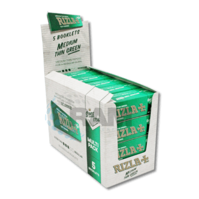 Rizla Rolling Papers - Green Regular 5 Pack Multipack (UK) 5 x 50's (x100)