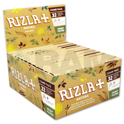 Rizla Rolling Papers - Natura Combi King Size Slim + Filter Tips 32's (x24)