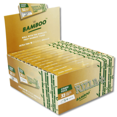 Rizla Rolling Papers - Bamboo Combi King Size Slim 32's + Tips (x24)
