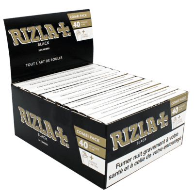 Rizla Rolling Papers - Black Combi King Size Slim 40's + Tips (FR) (x24)