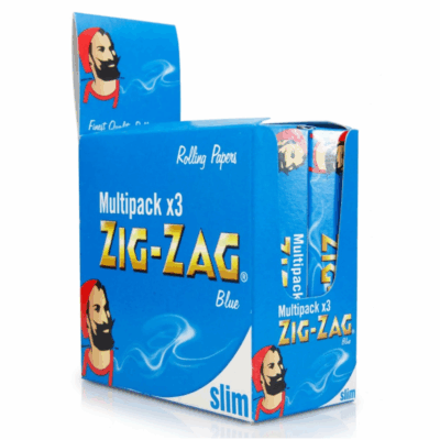 ZIG-ZAG Rolling Papers - Blue Kingsize Slim 3pk (x12)