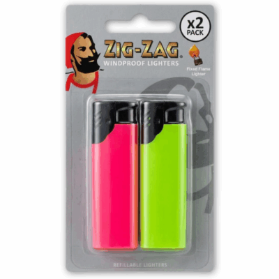 ZIG-ZAG Windproof Lighters 2pk (x12)