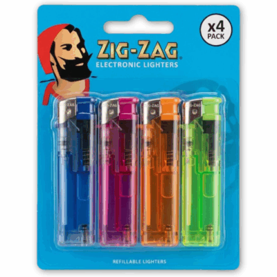 ZIG-ZAG Electronic Lighter 4pk (x12)